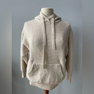 Aritzia Cozy Cream Knit Hoodie